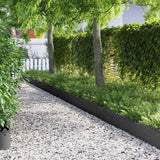 Vidaxl gazonranden 10 pcs zwart 103 x 0,05 x 22 cm staal