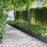 Vidaxl gazonranden 10 pcs antraciet 103 x 0,05 x 22 cm staal
