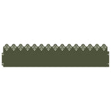 Vidaxl gazonranden 10 pcs olijf groen 103 x 0,05 x 22 cm staal