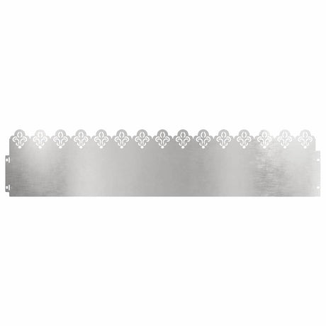 Vidaxl gazonranden 10 st 103 x 0,05 x 22 cm roestvrij staal zilver
