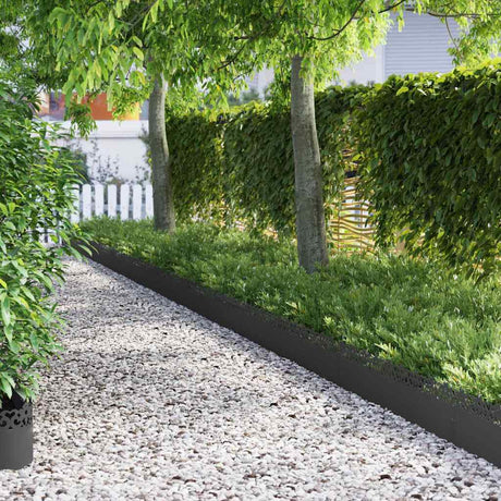 Vidaxl gazonranden 20 st 103 x 0,05 x 22 cm staal zwart