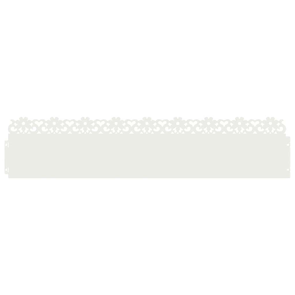 Vidaxl gazonranden 30 pcs wit 103 x 0,05 x 22 cm staal