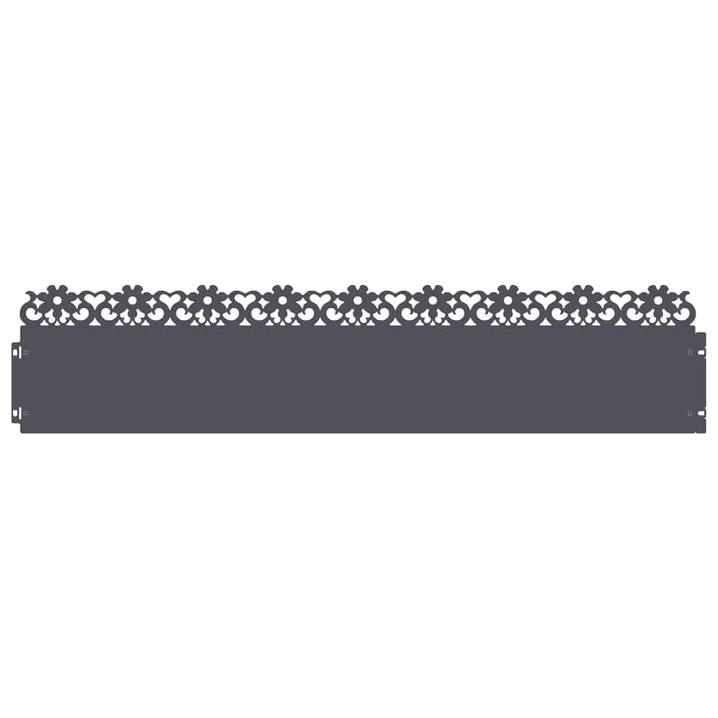 Vidaxl gazonranden 10 pcs antraciet 103 x 0,05 x 22 cm staal