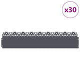 Vidaxl gazonranden 30 st 103 x 0,05 x 22 cm staal antraciet