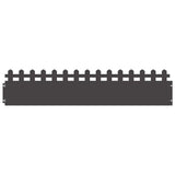 Vidaxl gazonranden 10 pcs zwart 103 x 0,05 x 22 cm staal