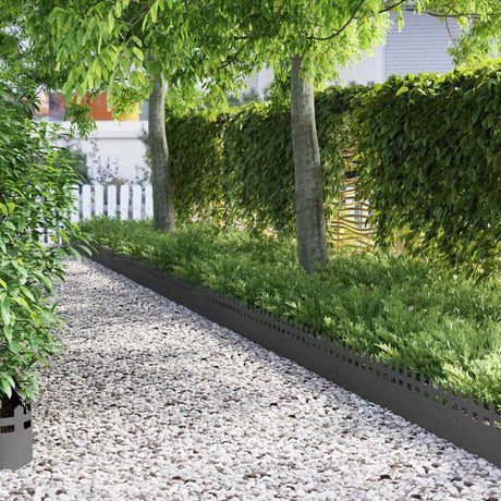 Vidaxl gazonranden 20 st 103 x 0,05 x 22 cm staal zwart