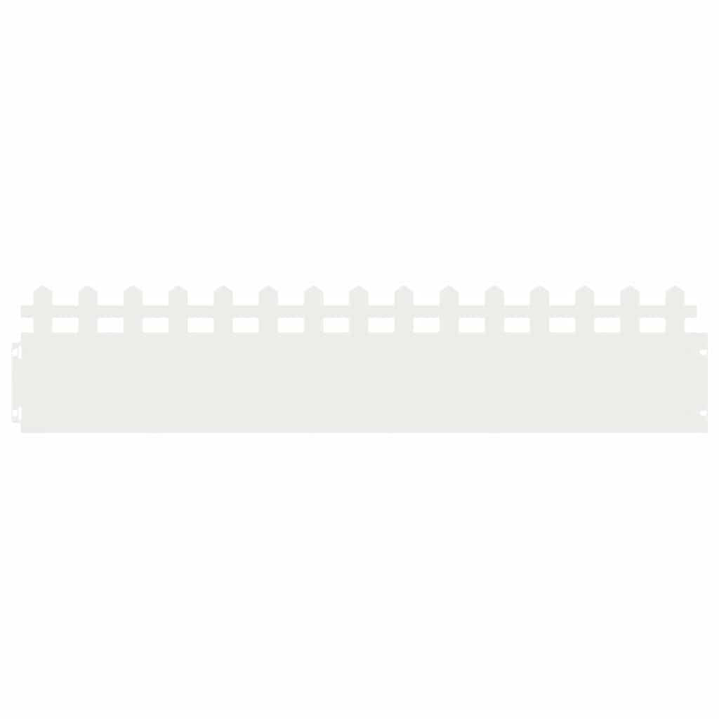 Vidaxl gazonranden 10 pcs wit 103 x 0,05 x 22 cm staal