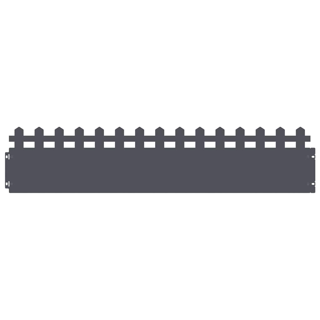 Vidaxl gazonranden 10 pcs antraciet 103 x 0,05 x 22 cm staal