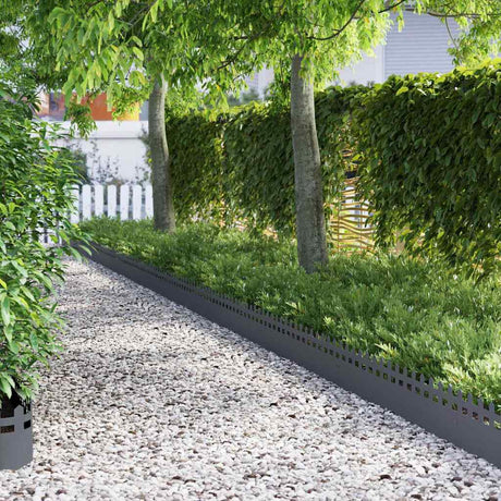 Vidaxl gazonranden 20 st 103 x 0,05 x 22 cm staal antraciet
