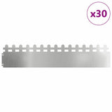 Vidaxl gazonranden 30 pcs zilver 103 x 0,05 x 22 cm
