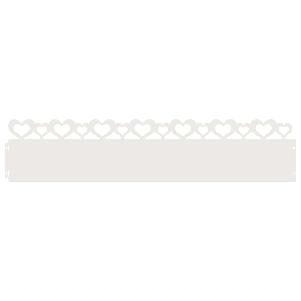 Vidaxl gazonranden 30 pcs wit 103 x 0,05 x 22 cm staal