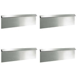 Vidaxl slakkenhekje 4 pcs zilver 100 x 3,5 x 25 cm