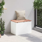 Vidaxl tuinbank wit 60 x 40 x 43 cm staal