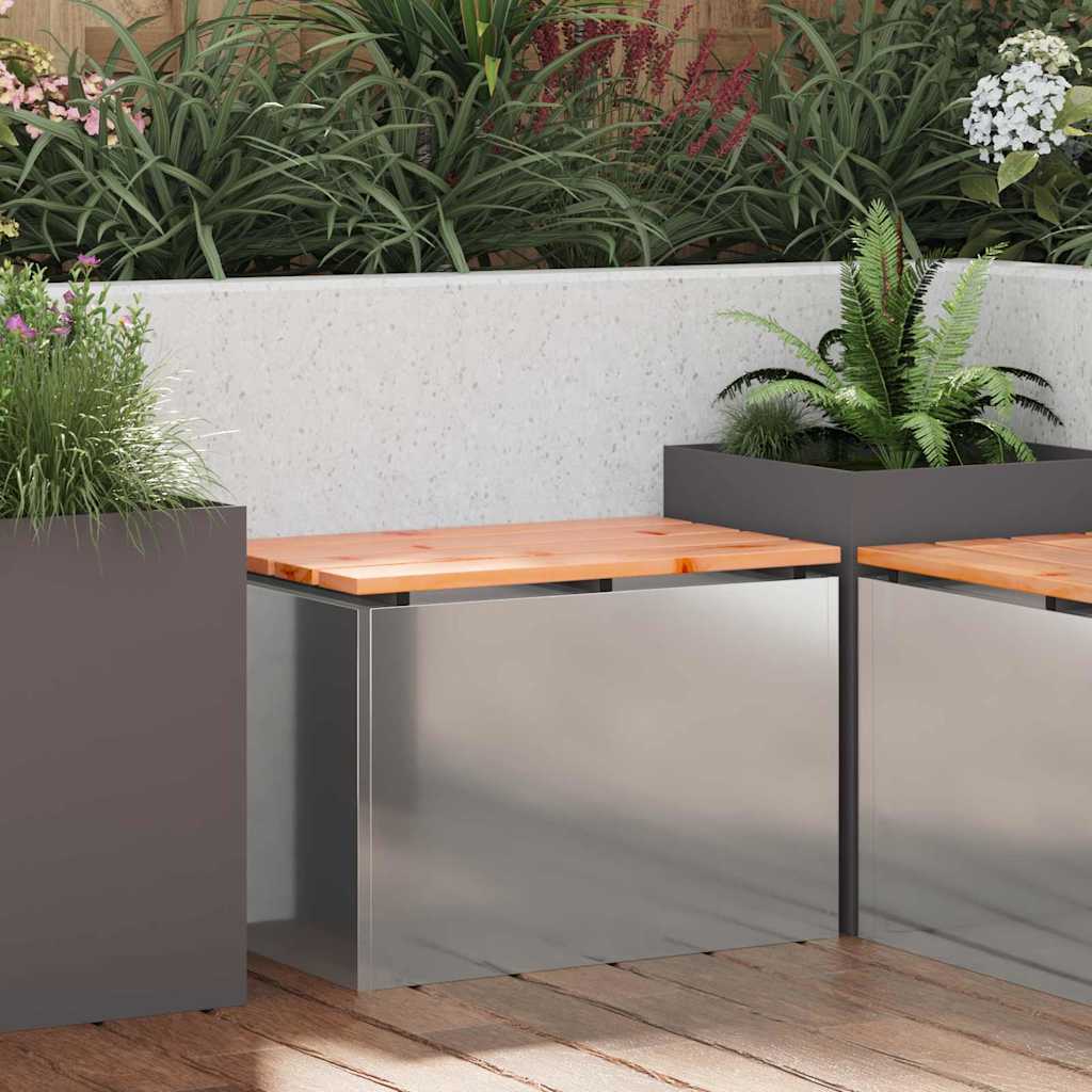 Vidaxl tuinbank zilver 60 x 40 x 43 cm gegalvaniseerd staal