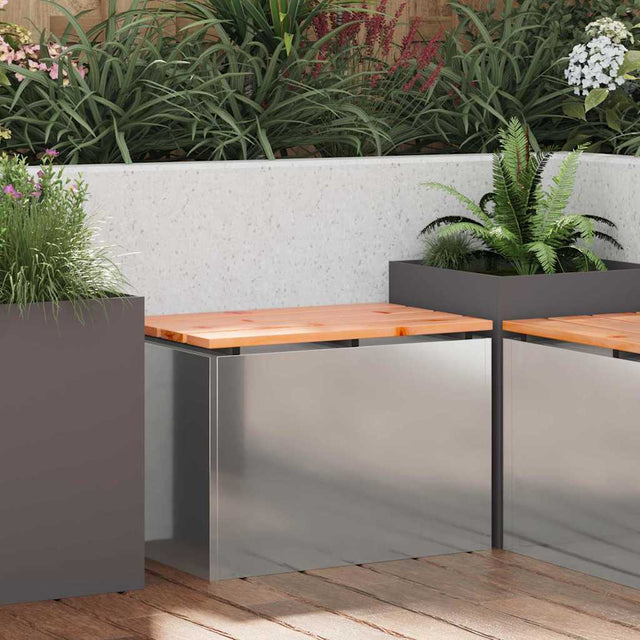 Vidaxl tuinbank zilver 60 x 40 x 43 cm gegalvaniseerd staal