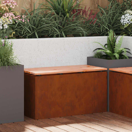 Vidaxl tuinbank 2 -seater 80 x 40 x 43 cm roestig rechthoekig