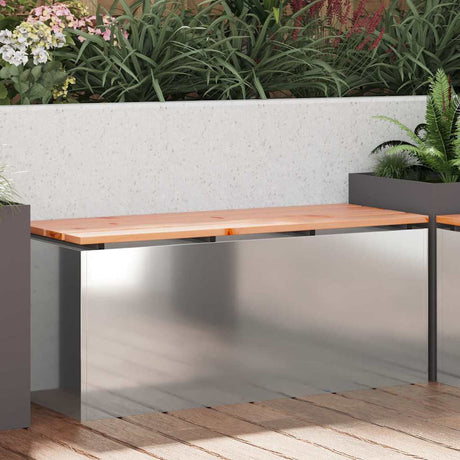 Vidaxl tuinbank zilver 100 x 40 x 43 cm gegalvaniseerd staal