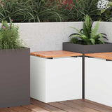 Vidaxl tuinbank wit 40 x 40 x 43 cm staal