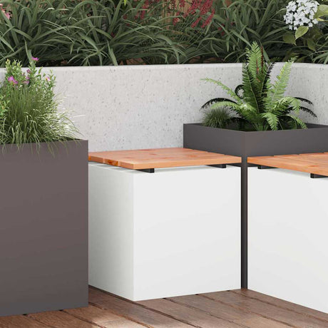 Vidaxl tuinbank wit 40 x 40 x 43 cm staal