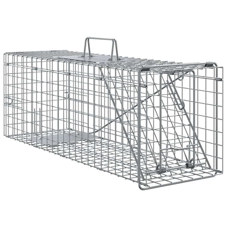 Vidaxl dierenvallen antraciet 61 x 20 x 21,5 cm staal