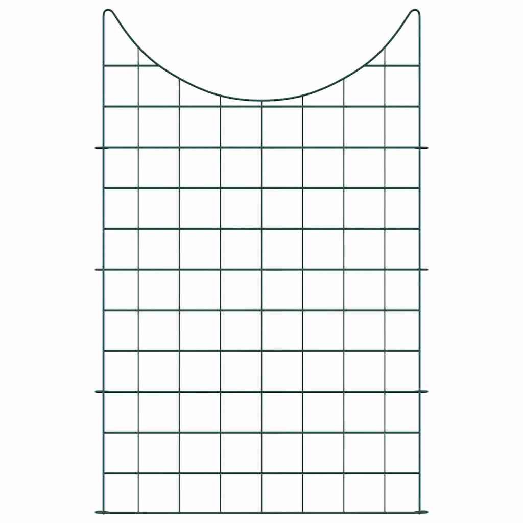 Vidaxl vijverhekken set 8 pcs groen 50 x 80 cm staal