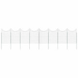 Vidaxl vijverhekken set 8 pcs groen 50 x 80 cm staal