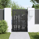 Vidaxl tuinpoort met slot zwart 85 x 125 cm poedergecoat staal