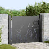 Vidaxl tuinpoort met slot zwart 110 x 105 cm poedergecoat staal