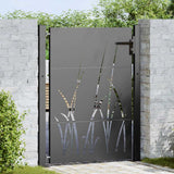 Vidaxl tuinpoort met slot zwart 100 x 125 cm poedergecoat staal