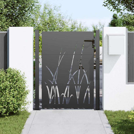 Vidaxl tuinpoort 110 x 130 cm poedergecoat staal zwart vergrendelbaar