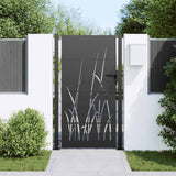 Vidaxl tuinpoort met slot zwart 110 x 180 cm poedergecoat staal