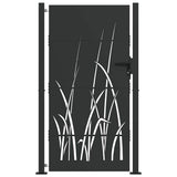 Vidaxl tuinpoort met slot zwart 110 x 180 cm poedergecoat staal