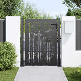 Vidaxl tuinpoort met slot zwart 110 x 155 cm gepoedercoat staal