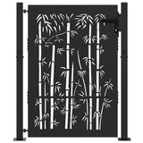 Vidaxl tuinpoort met slot zwart 110 x 155 cm gepoedercoat staal
