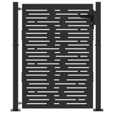 Vidaxl tuinpoort met slot zwart 110 x 130 cm gepoedercoat staal