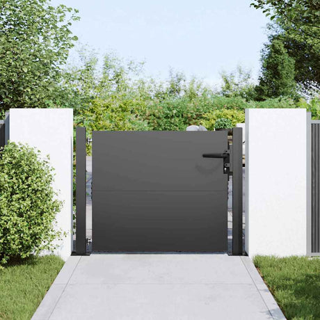 Vidaxl tuinpoort met slot zwart 110 x 105 cm gepoedercoat staal