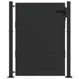 Vidaxl tuinpoort met slot zwart 110 x 155 cm gepoedercoat staal