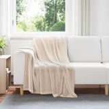 Vidaxl gooi deken beige 130 x 150 cm fleece
