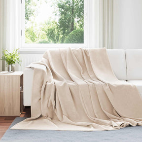 Vidaxl plaid beige 220 x 240 cm 1.38 kg fleece