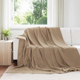 Vidaxl gooi deken kameel 240 x 270 cm fleece