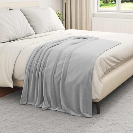 Vidaxl plaid grijs 130 x 150 cm 0.51 kg fleece