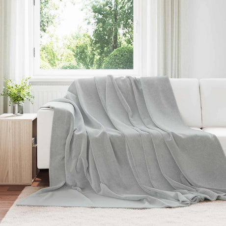 Vidaxl plaid grijs 220 x 240 cm 1.37 kg fleece