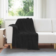 Vidaxl plaid zwart 130 x 150 cm 0.51 kg fleece