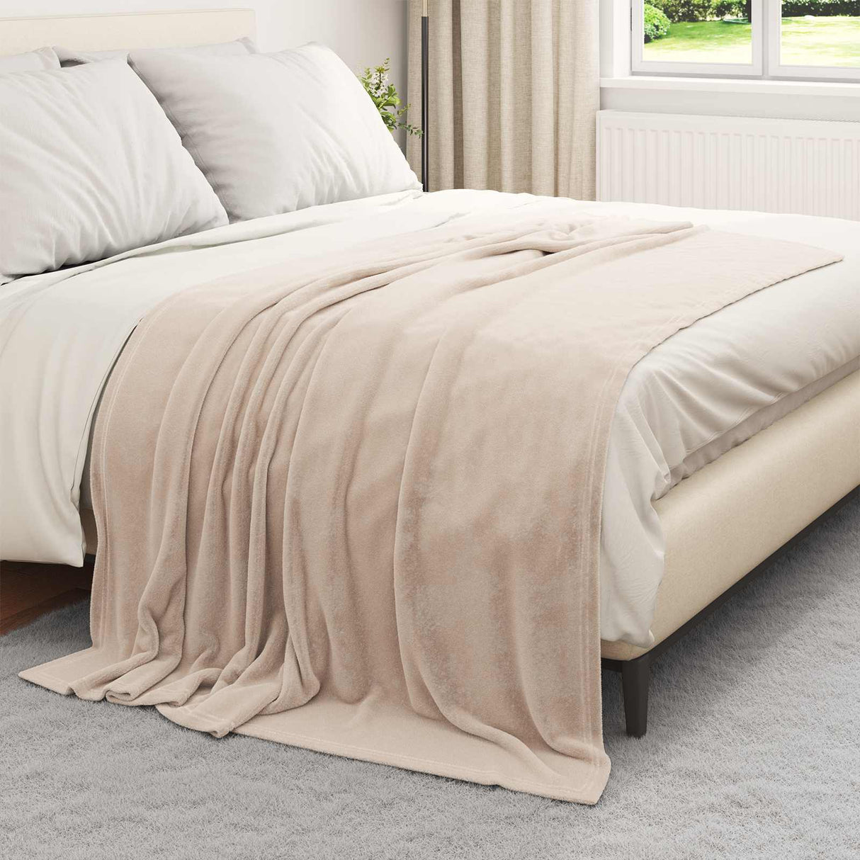 Vidaxl kleden 6 pcs beige 150 x 200 cm fleece