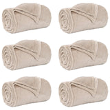 Vidaxl kleden 6 pcs beige 240 x 270 cm fleece