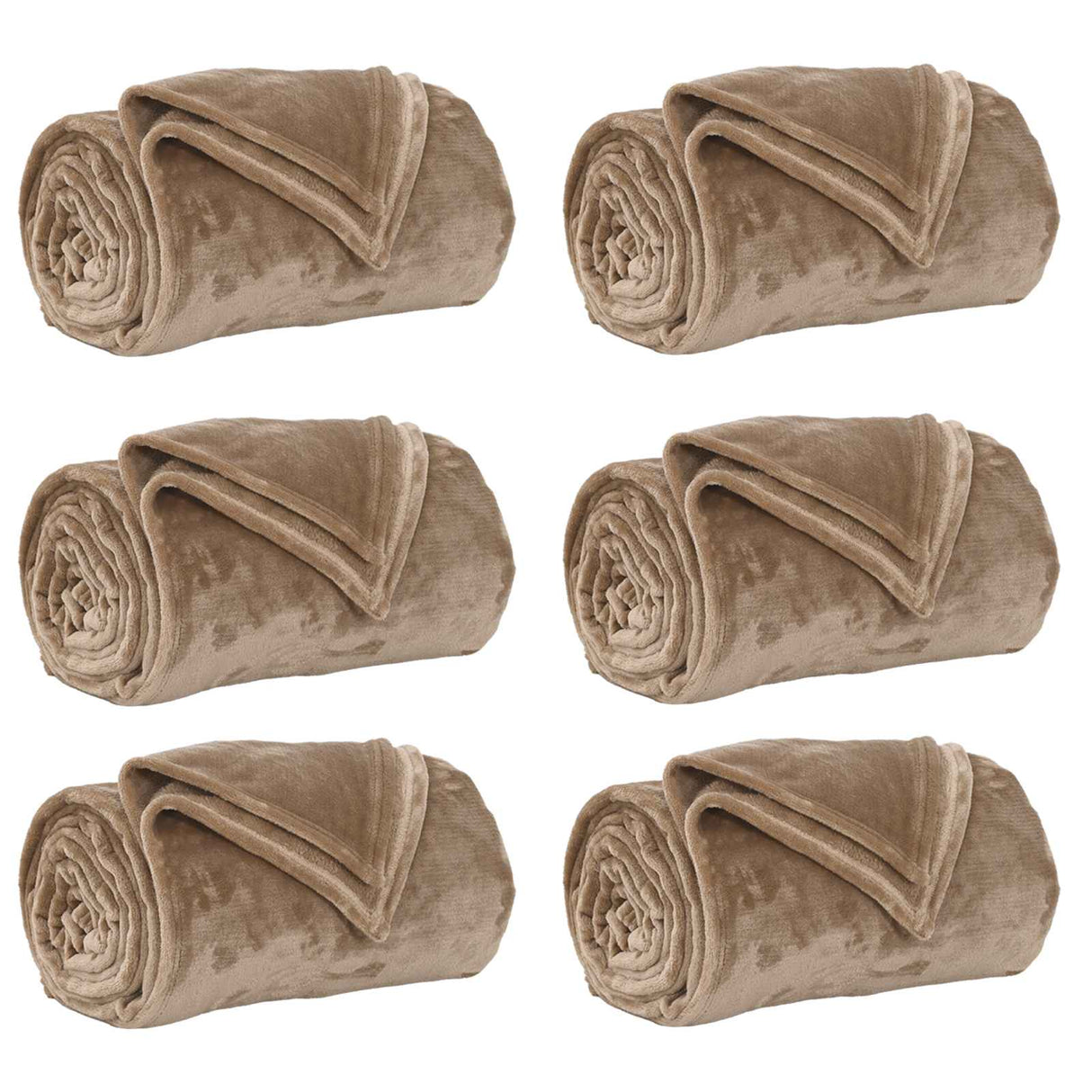 Vidaxl kleden 6 pcs kameel 150 x 200 cm fleece