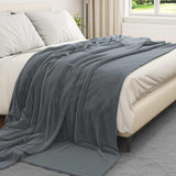 Vidaxl kleden 6 st donkergrijs 240 x 270 cm 10.11 kg fleece