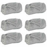 Vidaxl kleden 6 pcs grijs 130 x 150 cm fleece