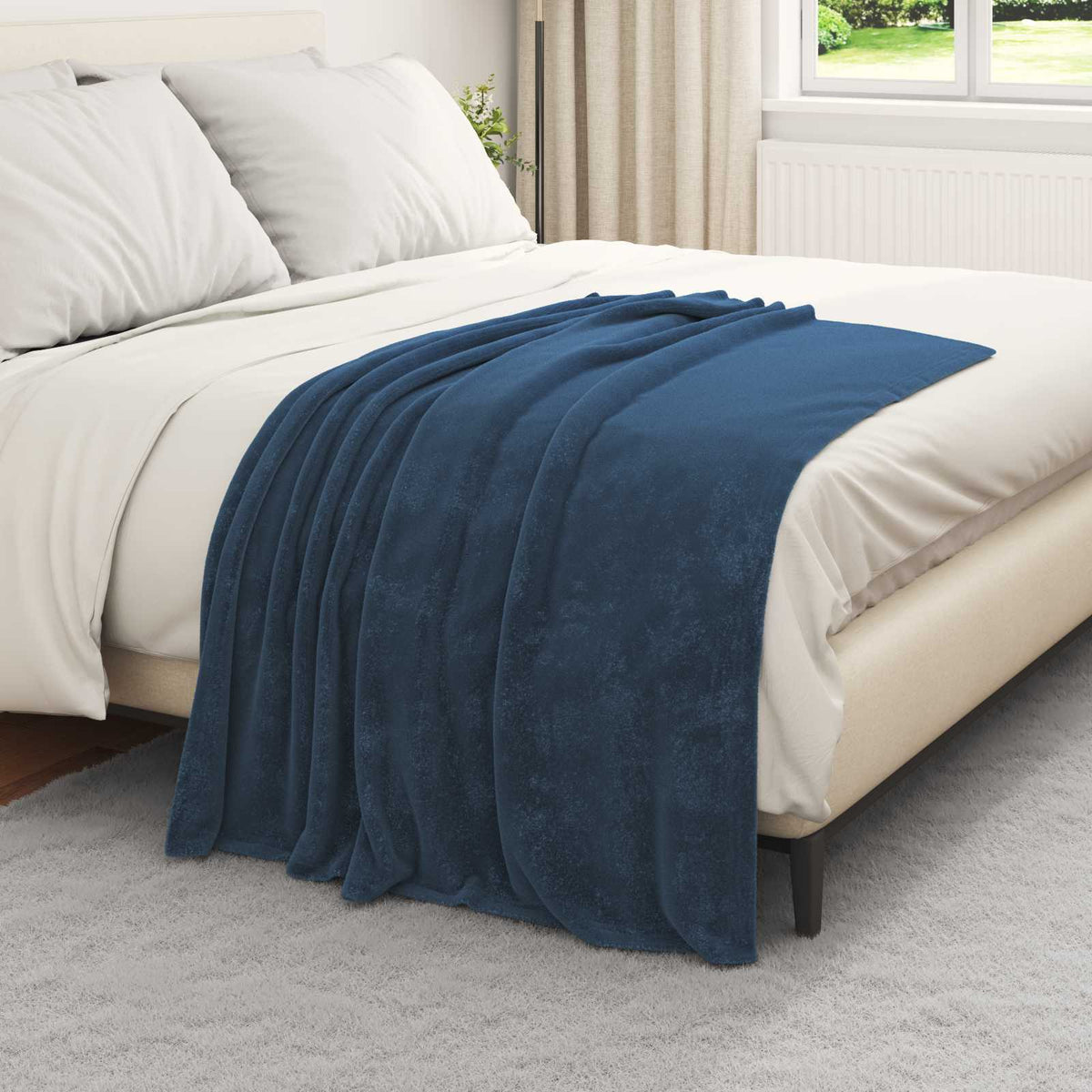 Vidaxl kleden 6 st marineblauw 130 x 150 cm 3.04 kg fleece