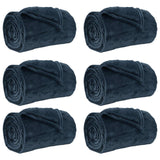 Vidaxl kleden 6 pcs marineblauw 130 x 150 cm fleece